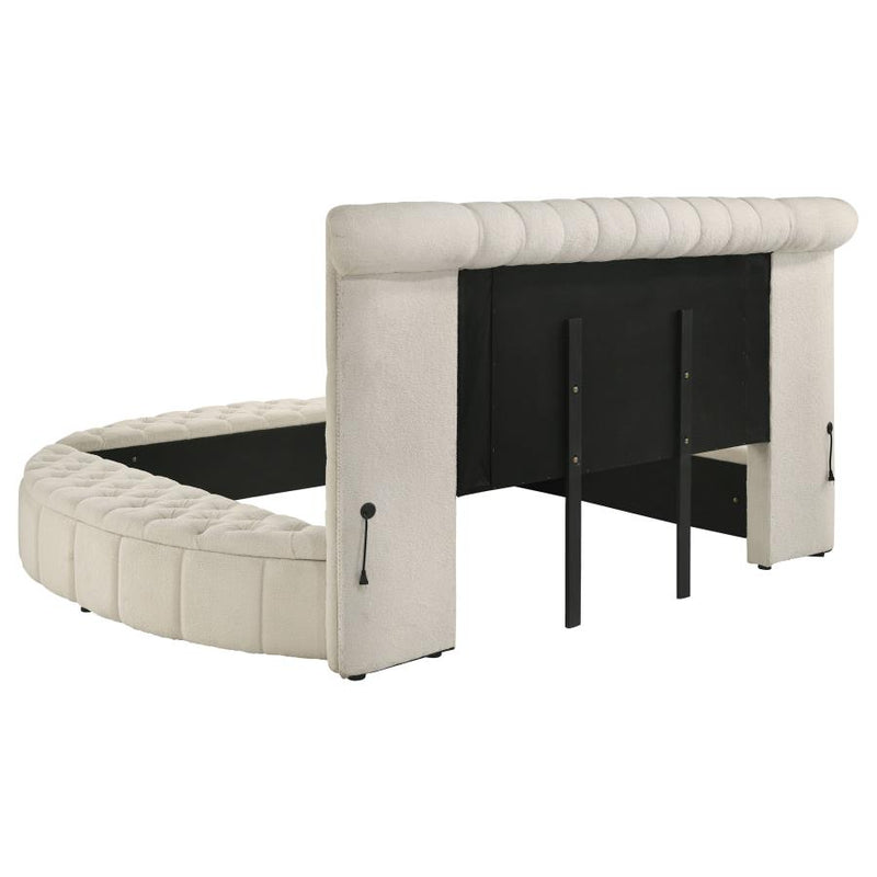 Sonya 5-piece Upholstered Queen Bedroom Set Ivory-zoom-