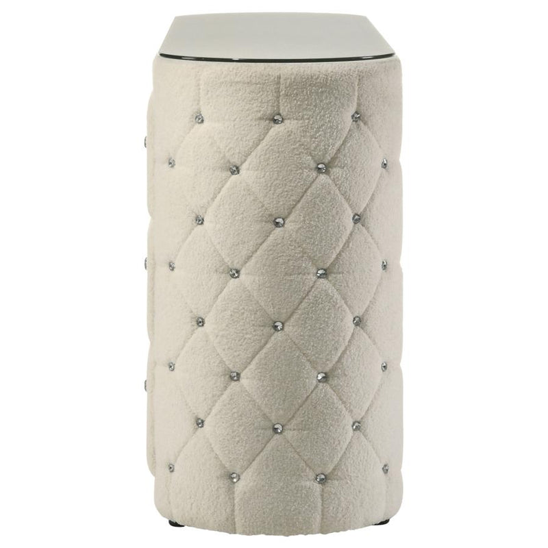 Sonya 6-drawer Upholstered Bedroom Dresser Ivory-zoom-
