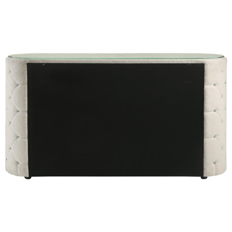 Sonya 6-drawer Upholstered Bedroom Dresser Ivory-zoom-