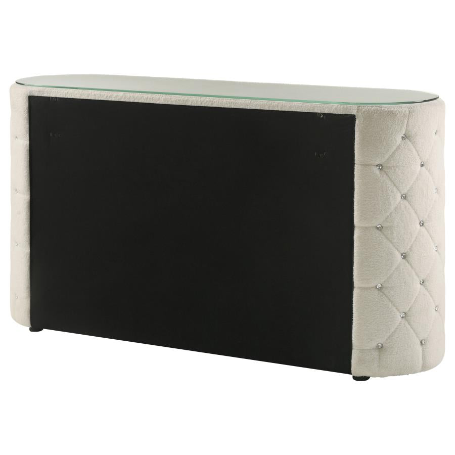 Sonya 6-drawer Upholstered Bedroom Dresser Ivory-zoom-8