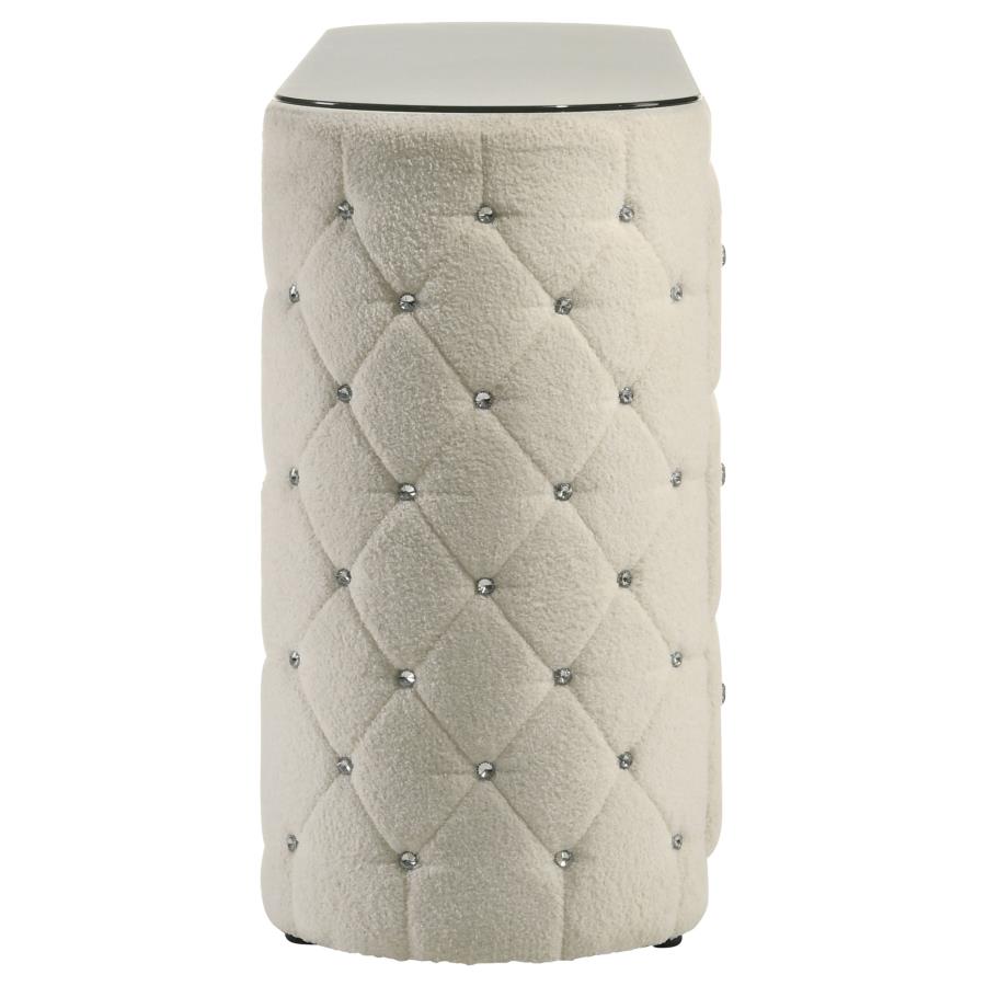 Sonya 6-drawer Upholstered Bedroom Dresser Ivory-9