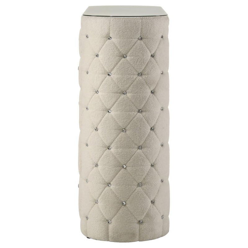 Sonya 5-drawer Upholstered Bedroom Chest of Drawers Ivory-zoom-
