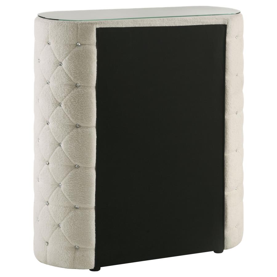 Sonya 5-drawer Upholstered Bedroom Chest of Drawers Ivory-6