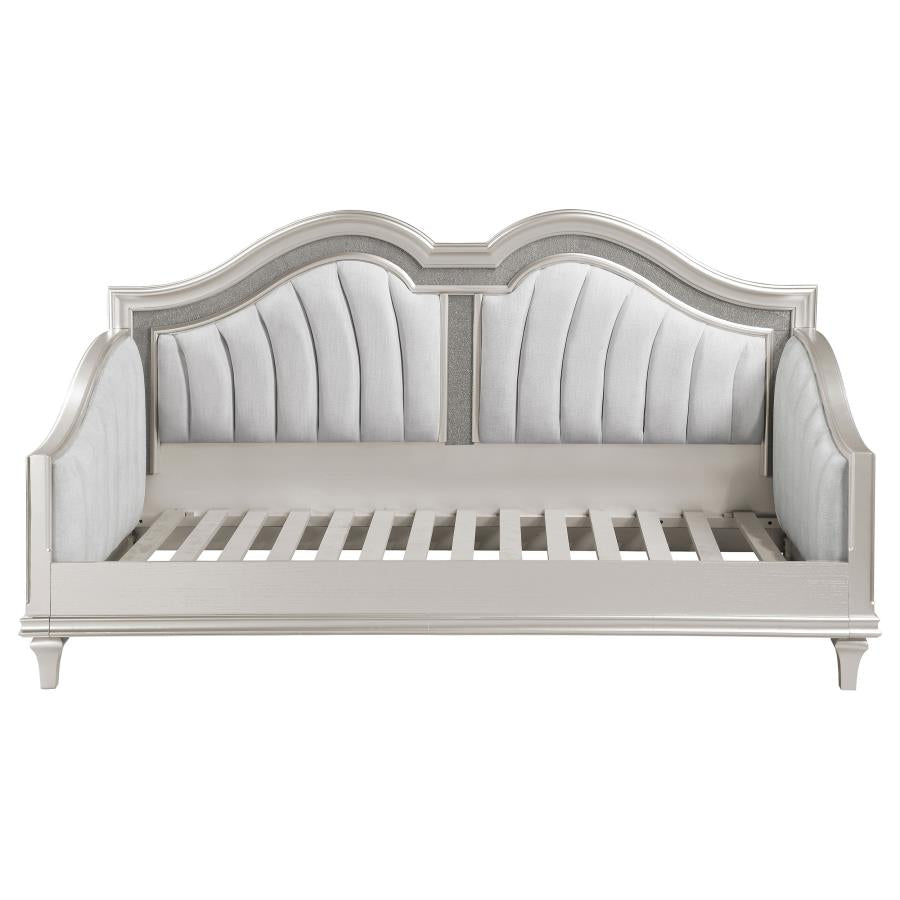 Evangeline Upholstered Twin Daybed Silver Oak-4