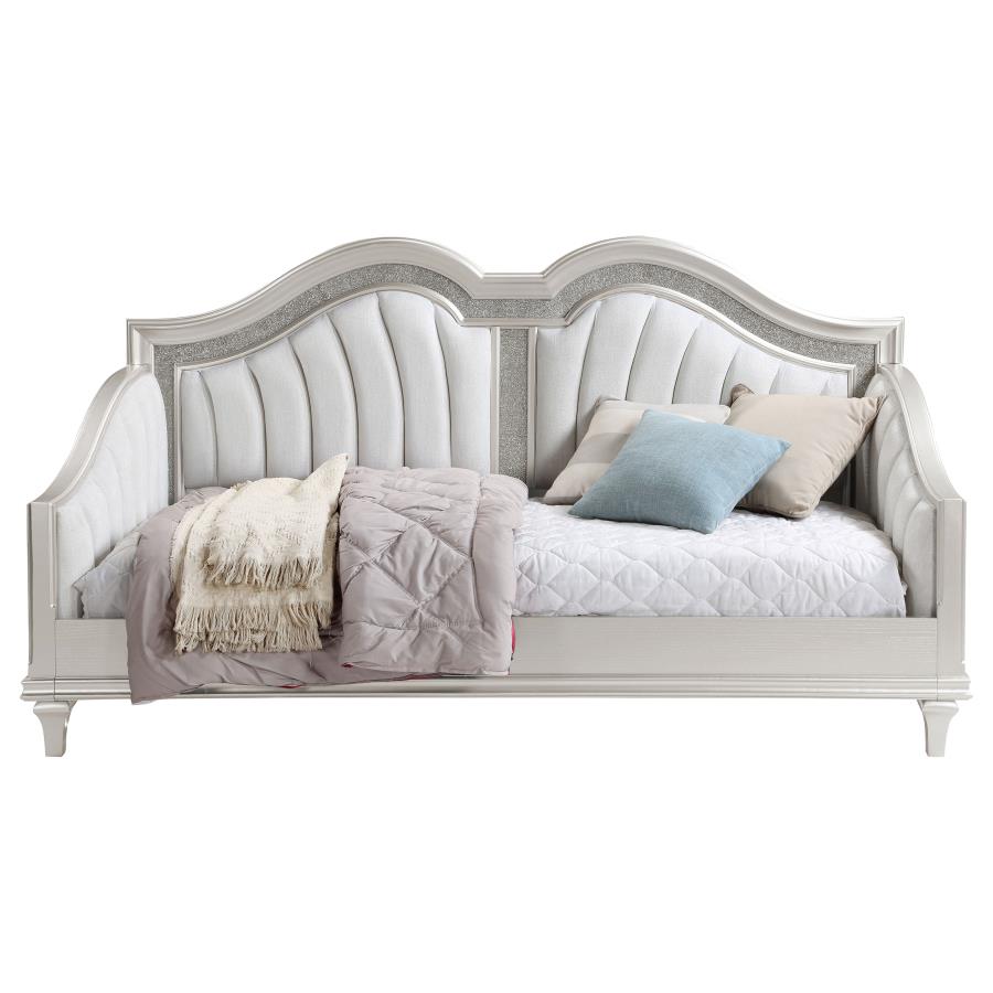 Evangeline Upholstered Twin Daybed Silver Oak-5