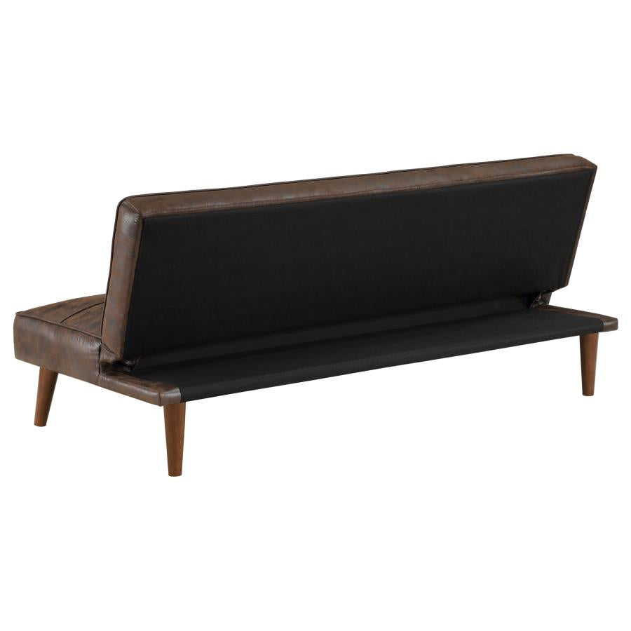 Jenson Upholstered Tufted Convertible Sofa Bed Dark Coffee-zoom-8