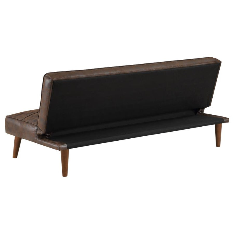 Jenson Upholstered Tufted Convertible Sofa Bed Dark Coffee-zoom-