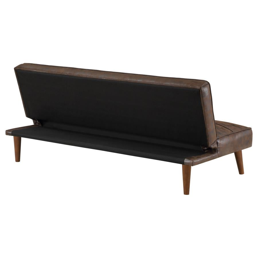 Jenson Upholstered Tufted Convertible Sofa Bed Dark Coffee-9