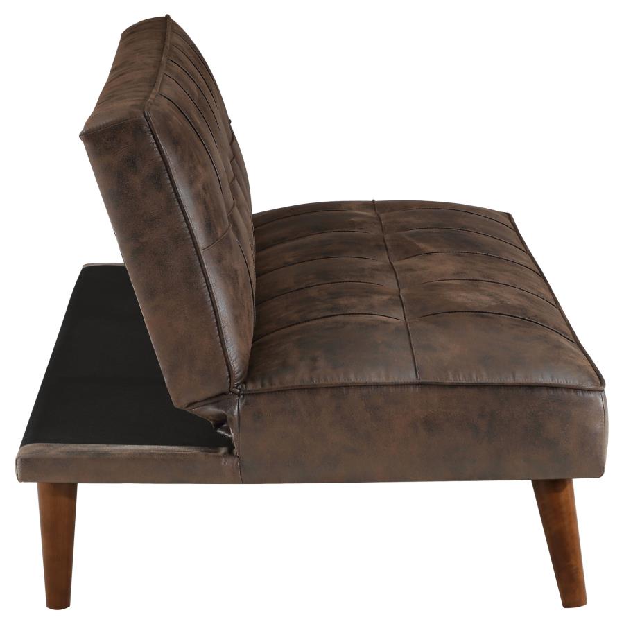 Jenson Upholstered Tufted Convertible Sofa Bed Dark Coffee-zoom-10