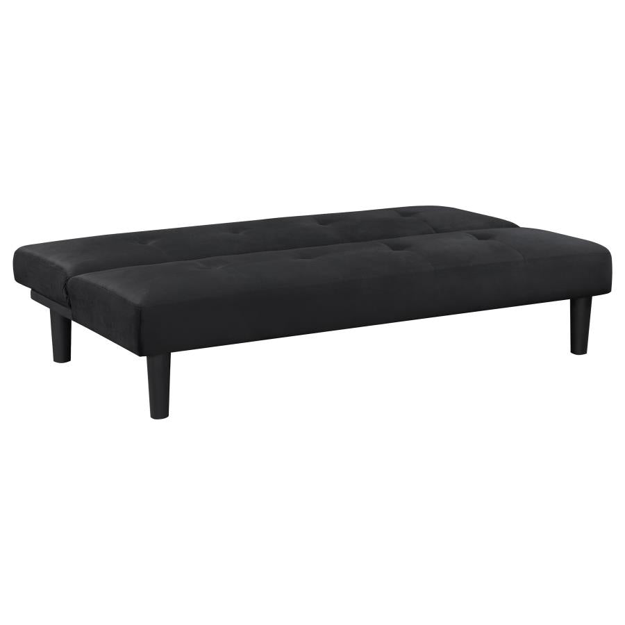 Stanford Upholstered Tufted Convertible Sofa Bed Black-4