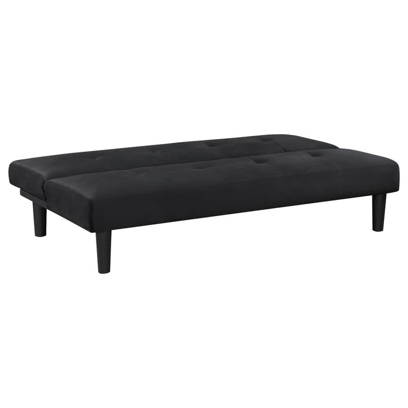 Stanford Upholstered Tufted Convertible Sofa Bed Black-zoom-