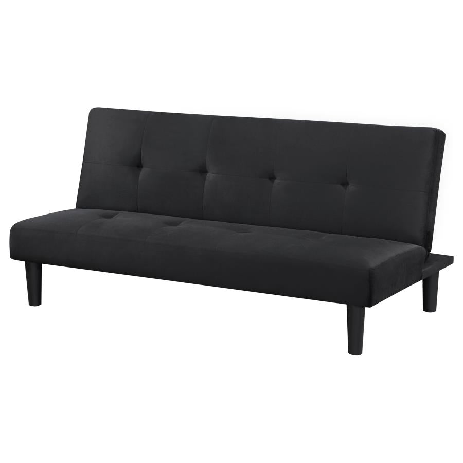 Stanford Upholstered Tufted Convertible Sofa Bed Black-6