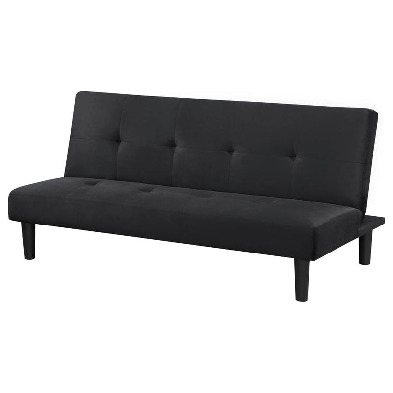 Stanford Upholstered Tufted Convertible Sofa Bed Black-zoom-