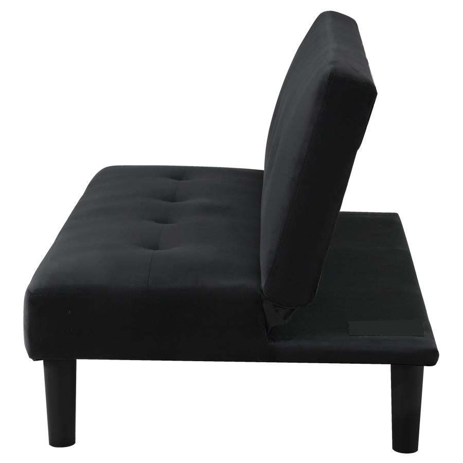 Stanford Upholstered Tufted Convertible Sofa Bed Black-zoom-7