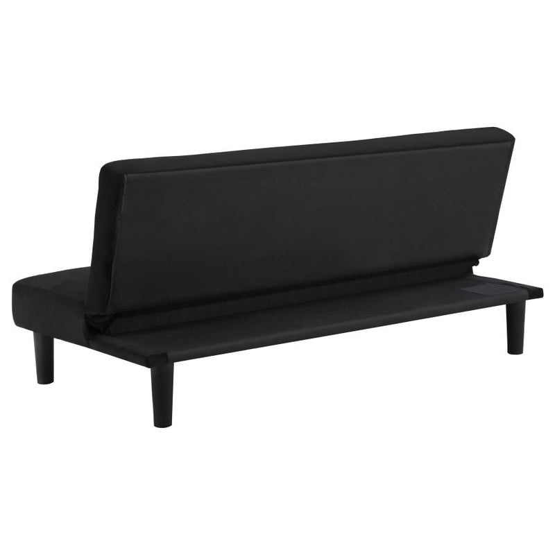 Stanford Upholstered Tufted Convertible Sofa Bed Black-zoom-