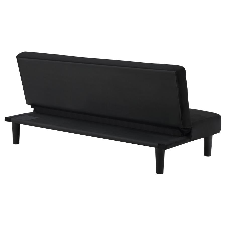 Stanford Upholstered Tufted Convertible Sofa Bed Black-9