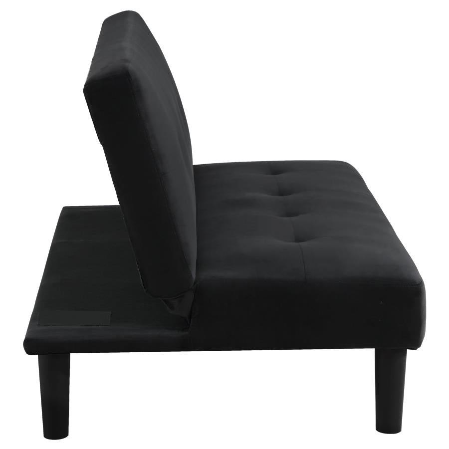 Stanford Upholstered Tufted Convertible Sofa Bed Black-10