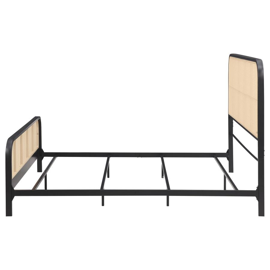 Lanewood Open Cane Webbing Metal Eastern King Bed Black-zoom-5