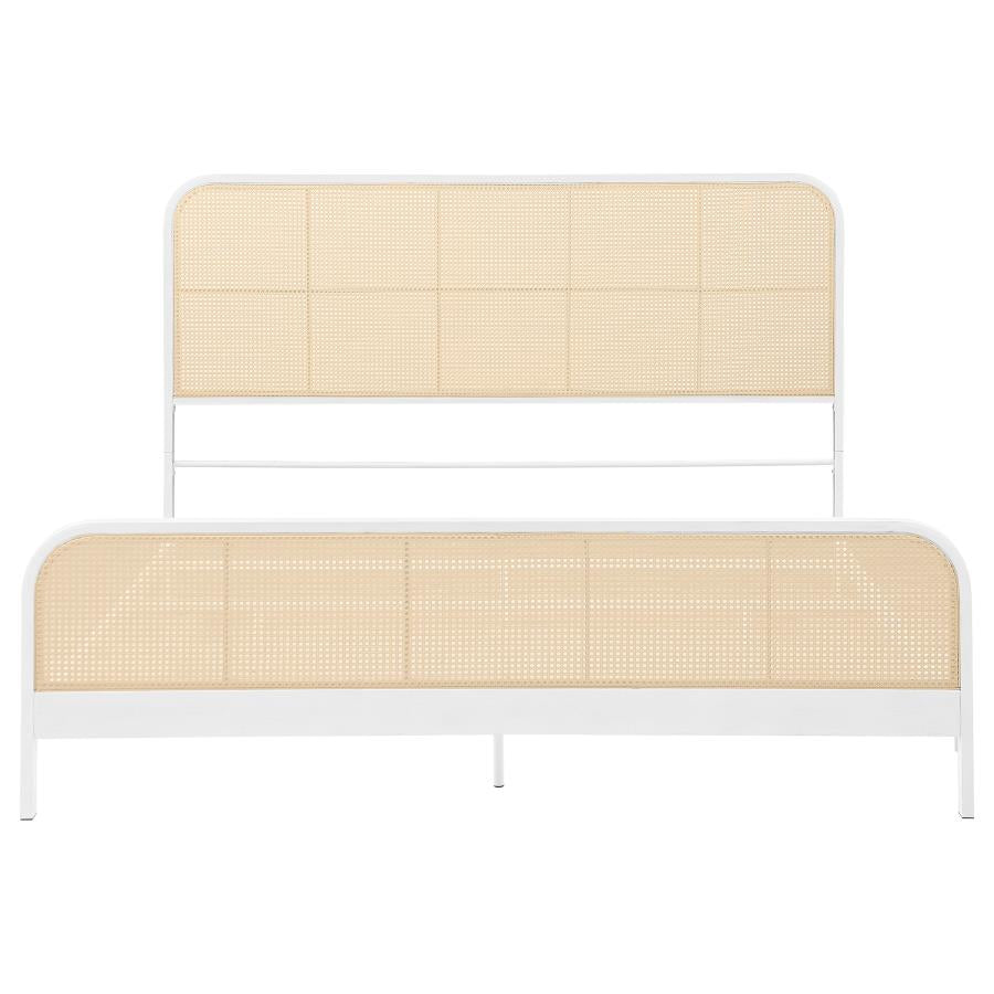 Lanewood Open Cane Webbing Metal Eastern King Bed White-3