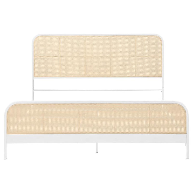 Lanewood Open Cane Webbing Metal Eastern King Bed White-zoom-