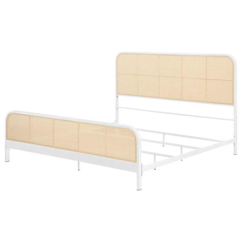 Lanewood Open Cane Webbing Metal Eastern King Bed White-zoom-