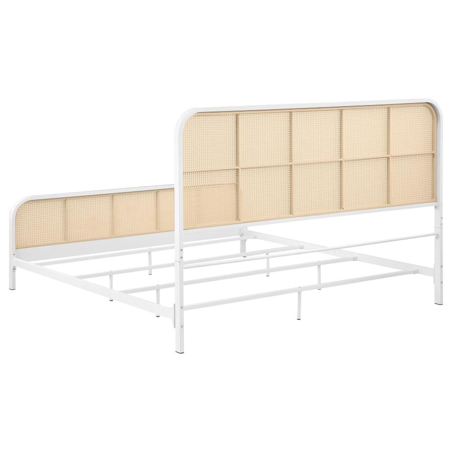 Lanewood Open Cane Webbing Metal Eastern King Bed White-6
