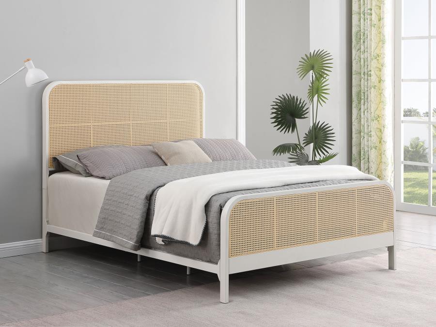 Lanewood Open Cane Webbing Metal Queen Bed White-zoom-2