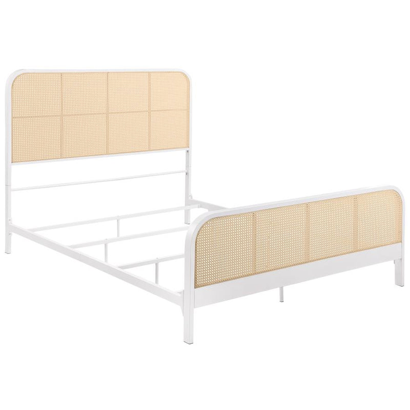 Lanewood Open Cane Webbing Metal Queen Bed White-zoom-