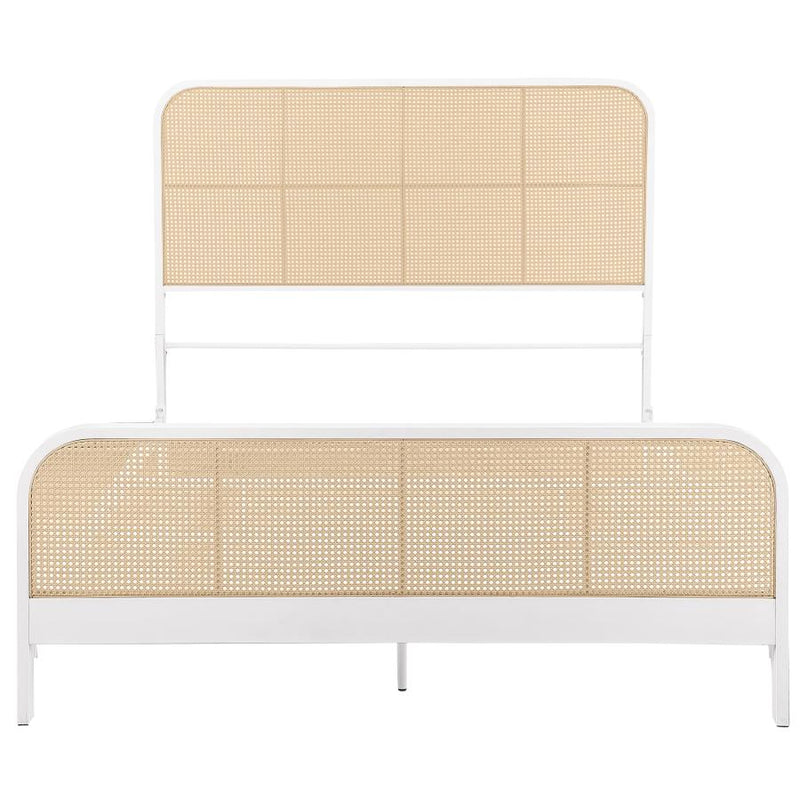 Lanewood Open Cane Webbing Metal Queen Bed White-zoom-
