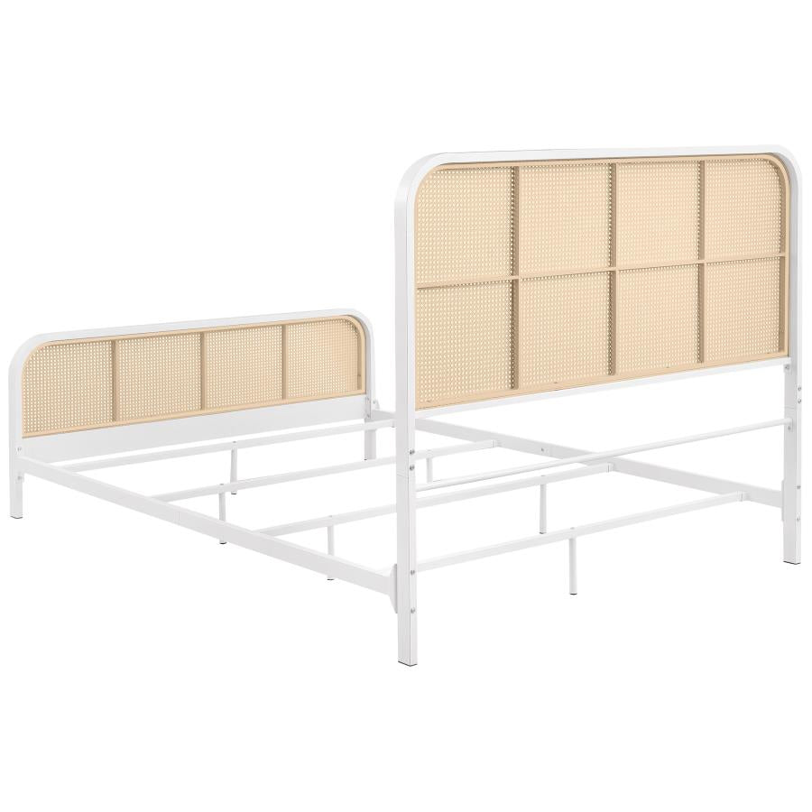 Lanewood Open Cane Webbing Metal Queen Bed White-zoom-6
