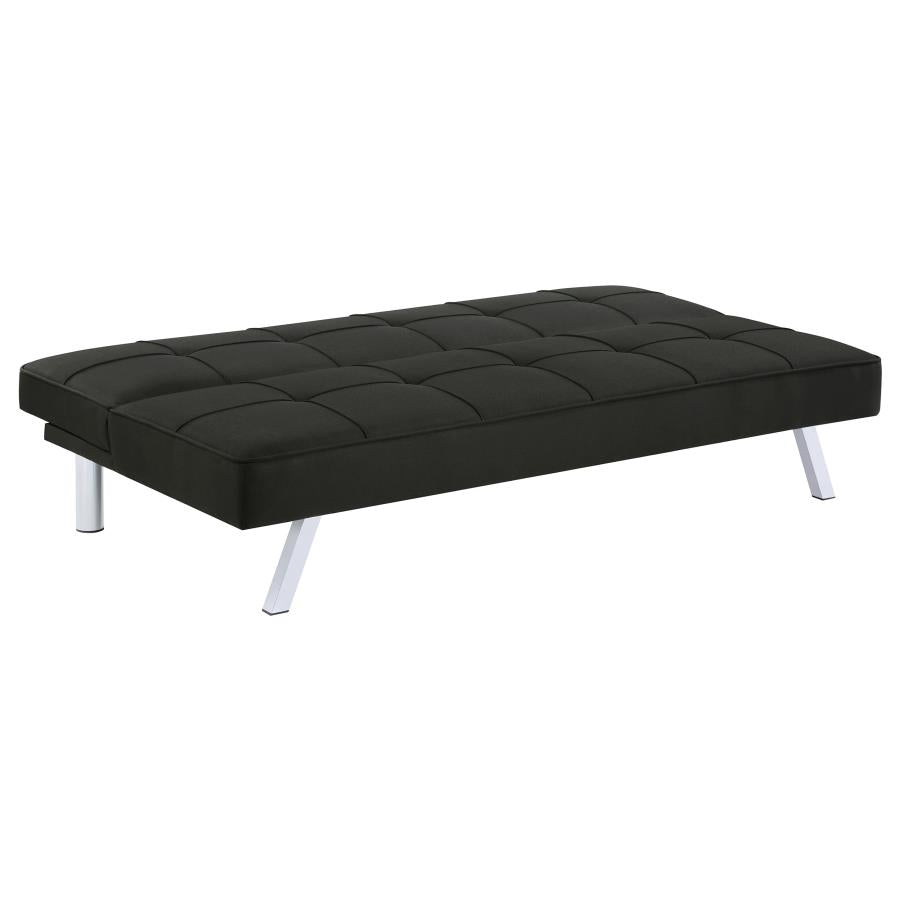 Joel Upholstered Tufted Convertible Sofa Bed Black-4