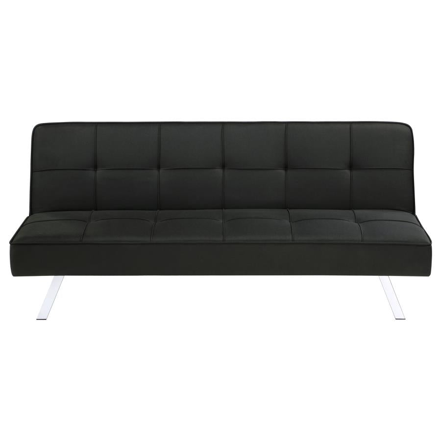 Joel Upholstered Tufted Convertible Sofa Bed Black-zoom-5