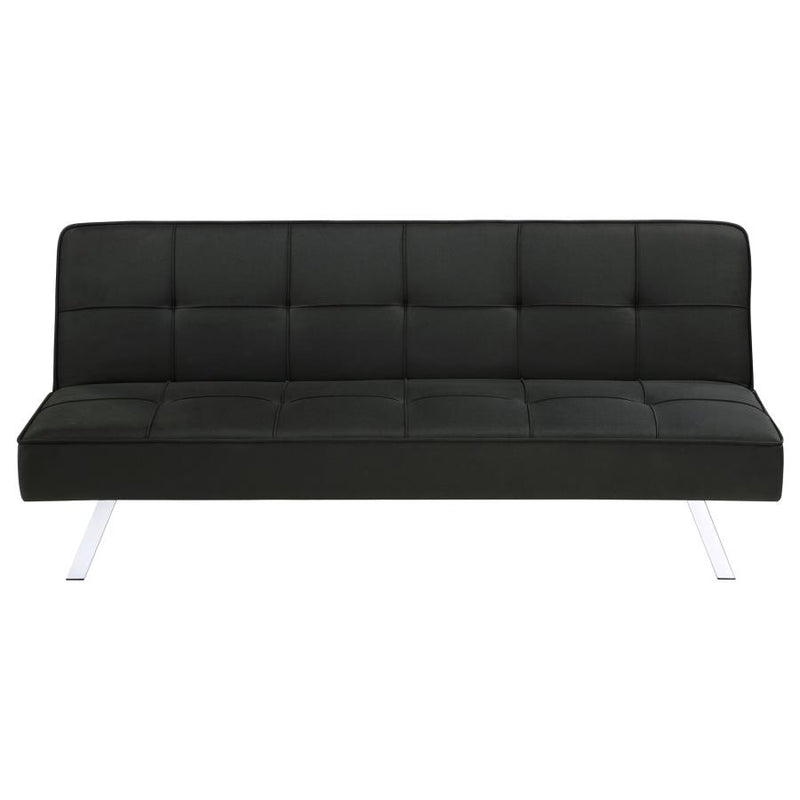 Joel Upholstered Tufted Convertible Sofa Bed Black-zoom-