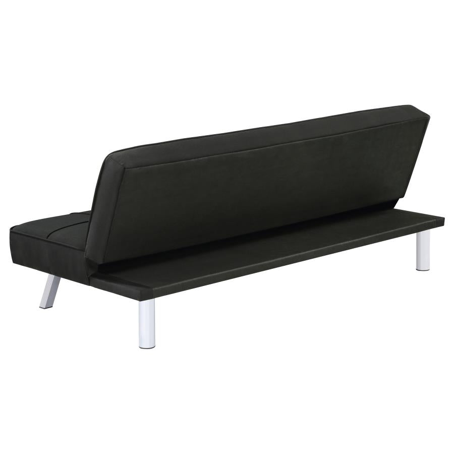 Joel Upholstered Tufted Convertible Sofa Bed Black-zoom-6