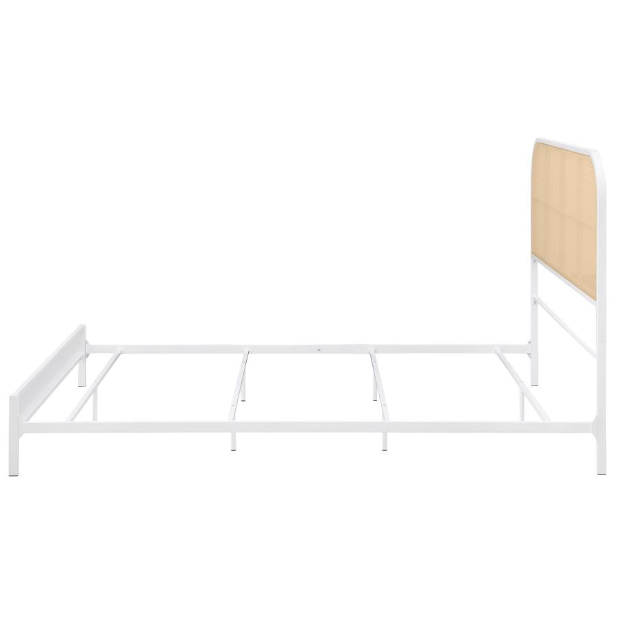 Amherst Radio Weave Rattan Metal Queen Bed White-zoom-5