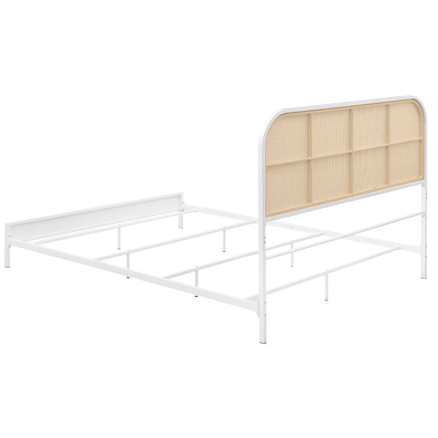 Amherst Radio Weave Rattan Metal Queen Bed White-zoom-6