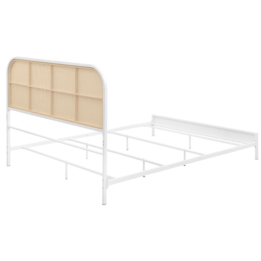 Amherst Radio Weave Rattan Metal Queen Bed White-zoom-7
