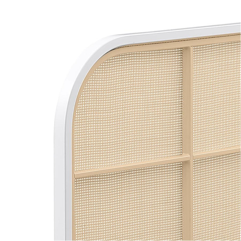 Amherst Radio Weave Rattan Metal Queen Bed White-zoom-