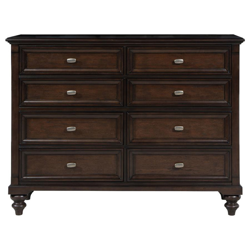 Devon 4-piece Full Bedroom Set Wine Red and Dark Oak-zoom-