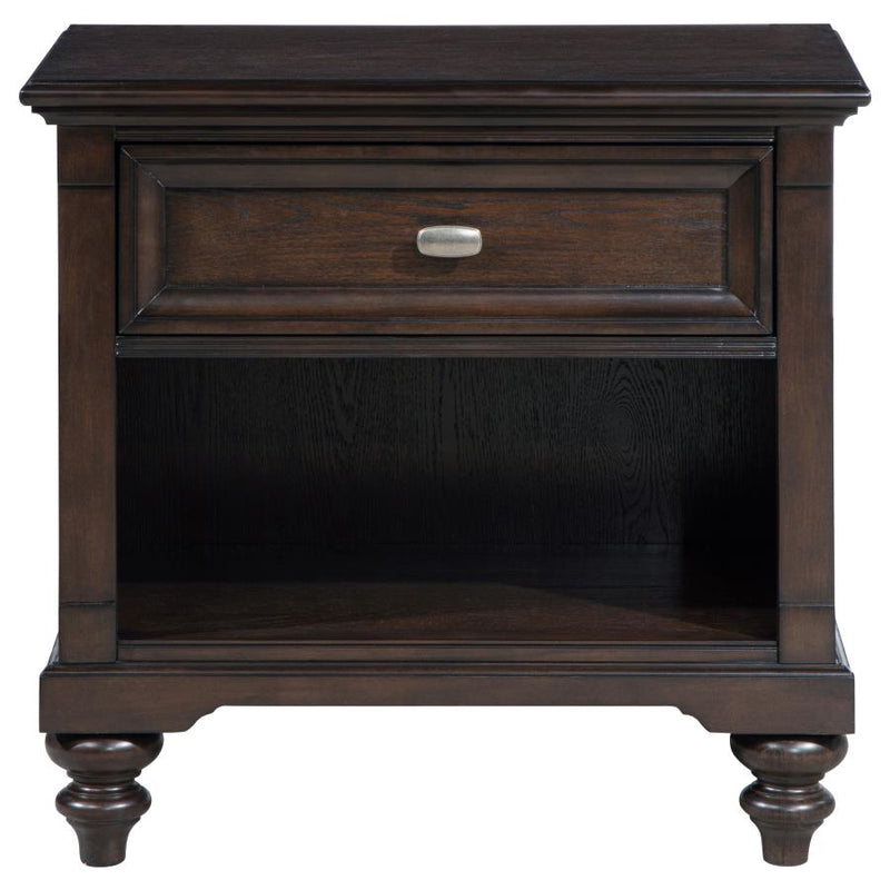 Devon 4-piece California King Bedroom Set Red and Dark Oak-zoom-