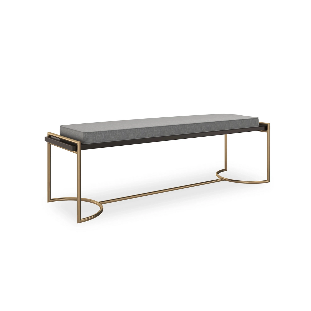 Caracole Slim Line Bench – angle view – Lusso Furniture Miami