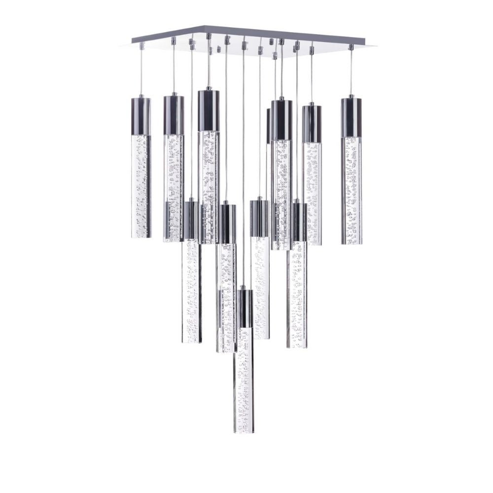 Acrylic Cylinder Chandelier// 13 Light