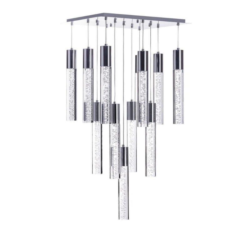 Acrylic Cylinder Chandelier// 13 Light-zoom-