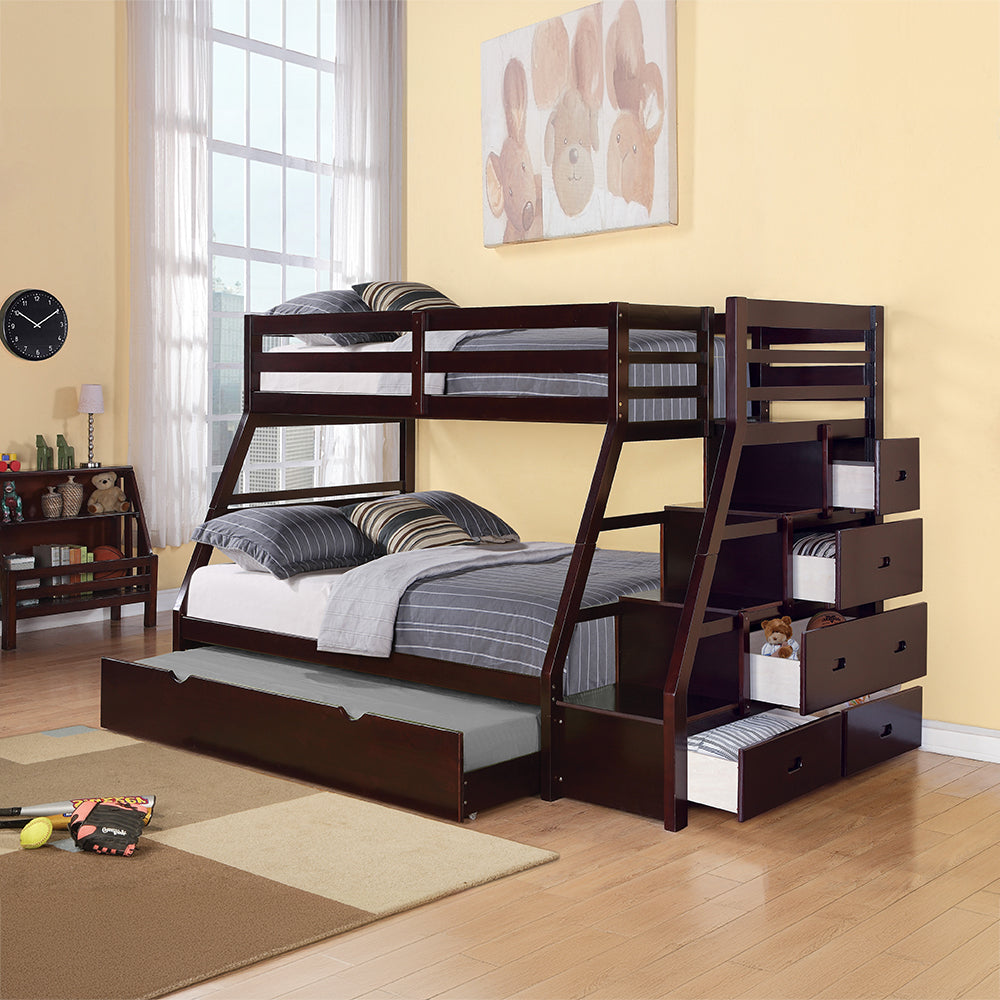 ACME Jason Storage Bunk Bed with Trundle – front view – Lusso Furniture Miami