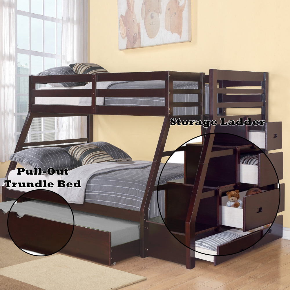 ACME Jason Storage Bunk Bed with Trundle – close-up – Lusso Furniture Miami