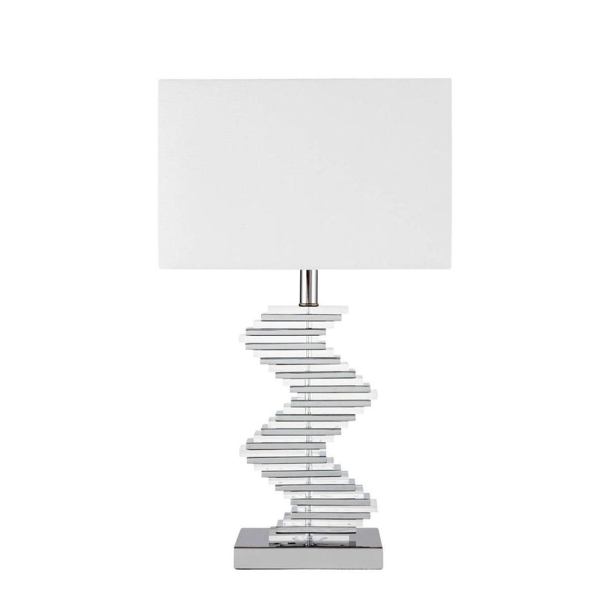 Crystal Two Tone Paved Table Lamp // 1 Light-1