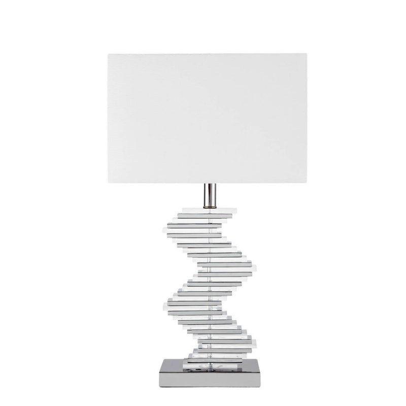 Crystal Two Tone Paved Table Lamp // 1 Light-zoom-