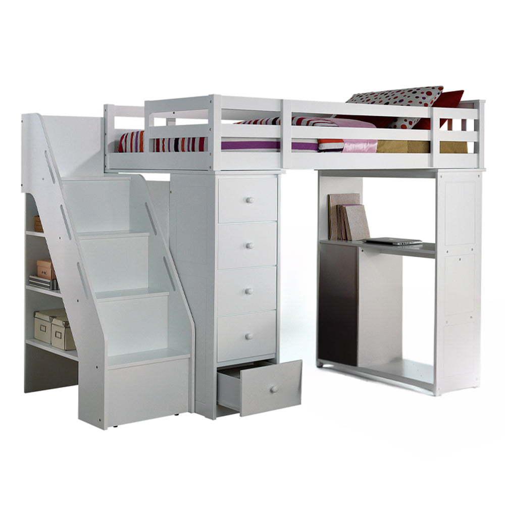 ACME Freya Storage Loft Bed – front view – Lusso Furniture Miami