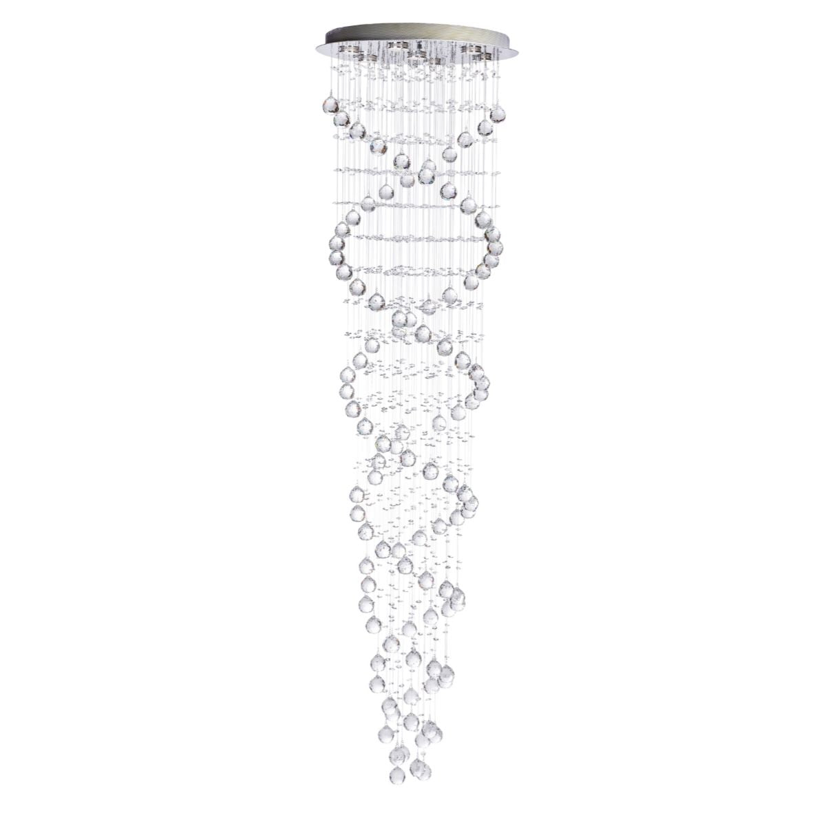Crystal Chandelier Double Helix// 7 Light, 73 Hanging Length-zoom-1