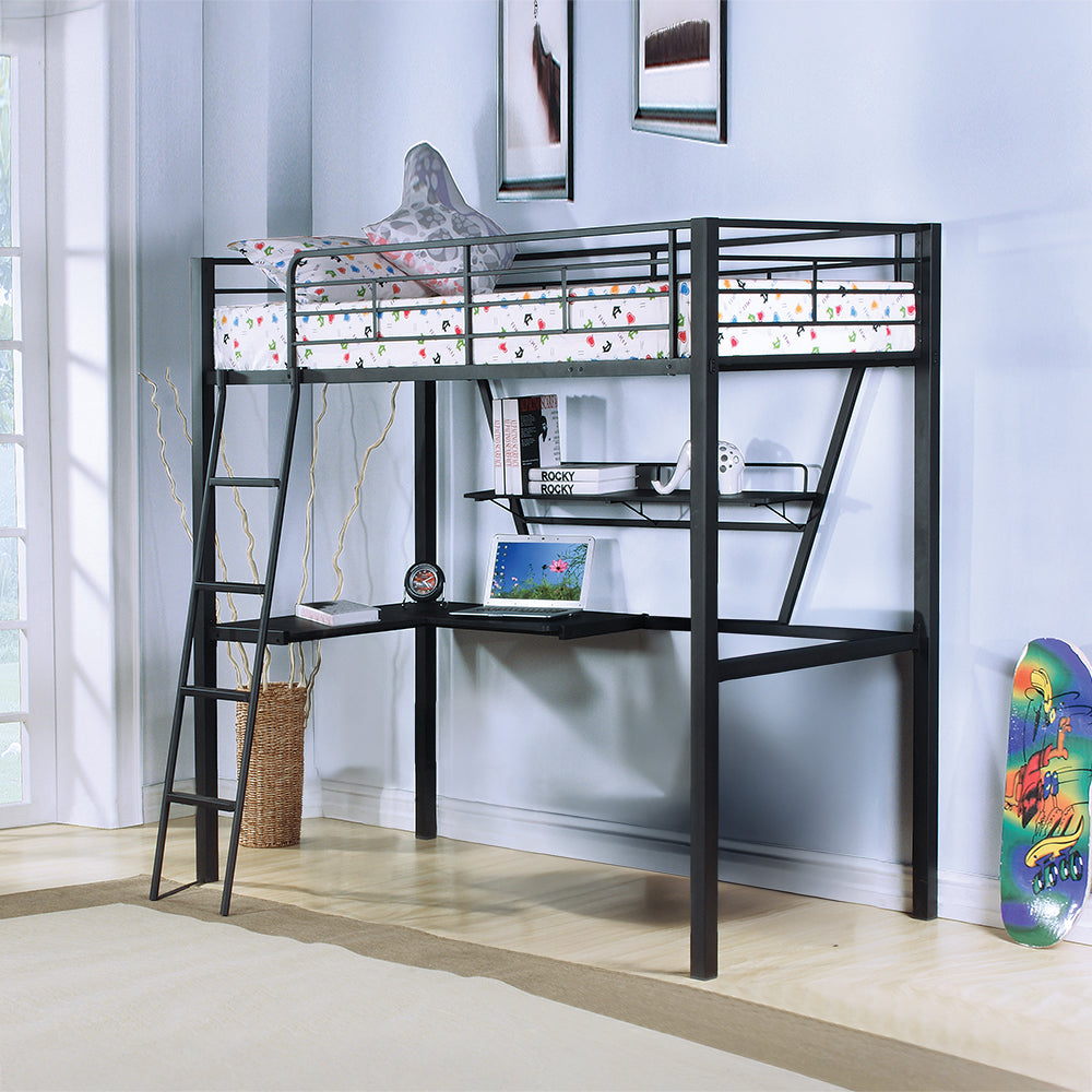 ACME Senon Loft Bed with Desk – front view – Lusso Furniture Miami